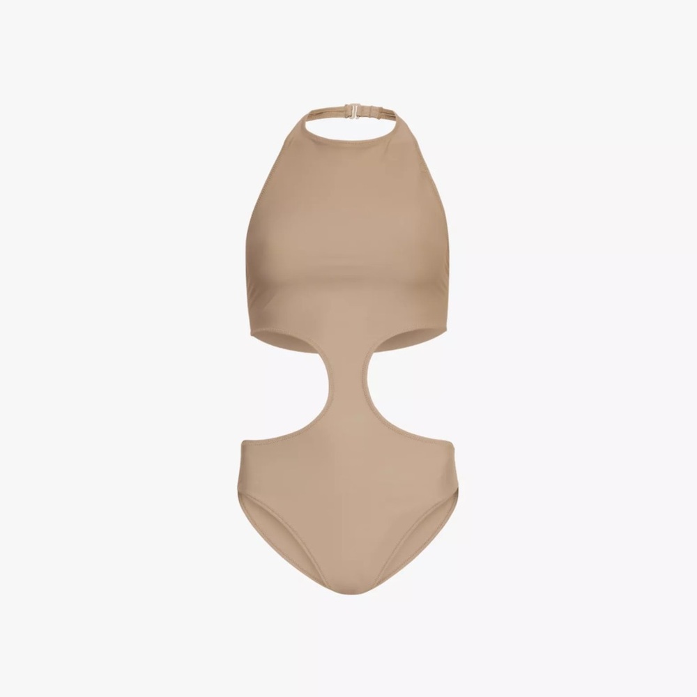SKIMS Recycled Swim Halter Monokini